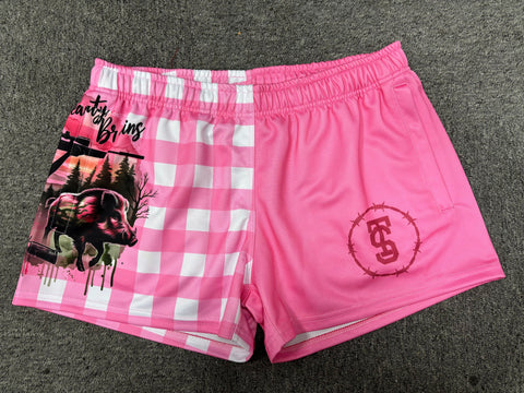 PIXIE GINGHAM HUNTER FOOTY SHORTS