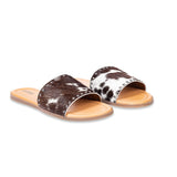 COWHIDE & LEATHER SLIDES