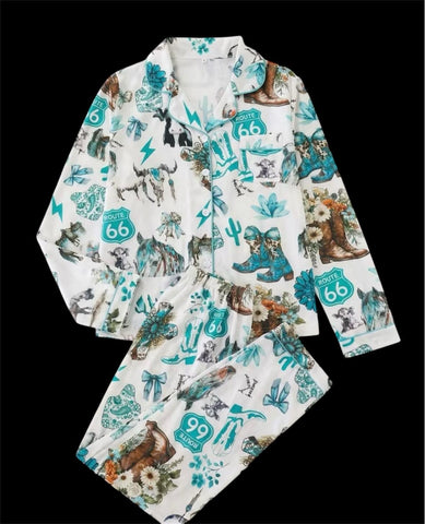 Ladies Western PJ Set