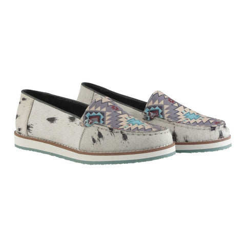 COWHIDE SHOES WITH AZTEC