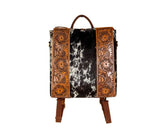 TOOLED LEATHER & COWHIDE BACKPACK