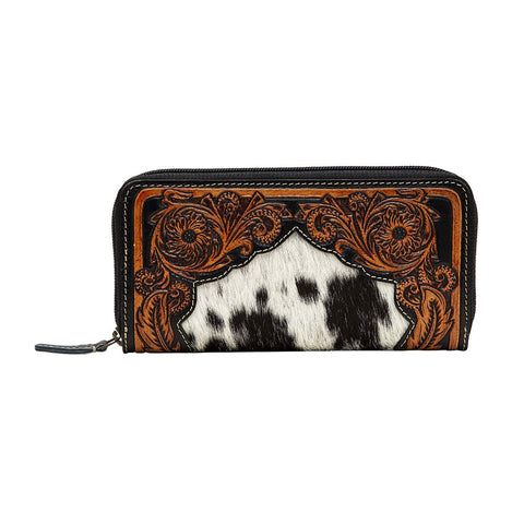 Cowhide purse best sale and wallet set